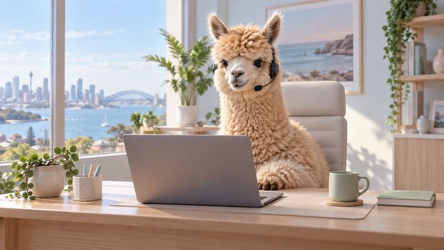 Alpaca on a Video Call preview